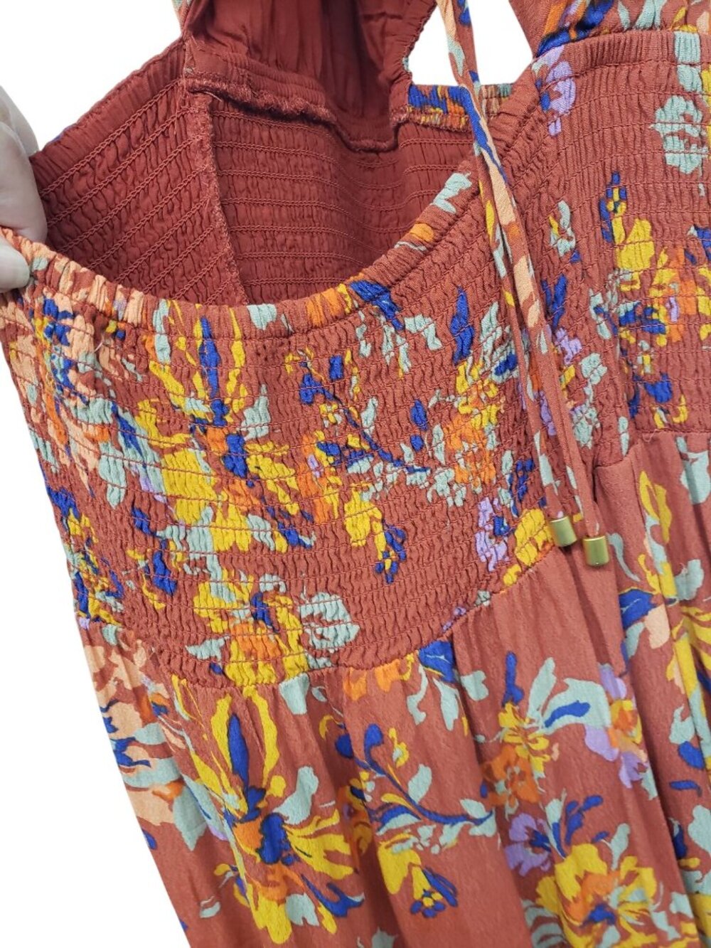 L Space Calla Maxi Dress M Medium Strappy Back Beachy Resort Floral Print - Picture 5 of 12
